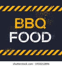 Creative Sign (BBQ food) design ,vector illustration.