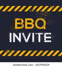 Creative Sign (BBQ invite) design ,vector illustration.