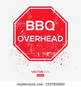 Creative Sign (BBQ overhead) design ,vector illustration.