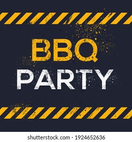 Creative Sign (BBQ Party) Design, Vektorgrafik.