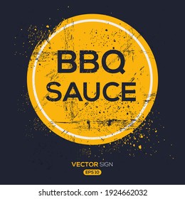 Creative Sign (BBQ Sauce) Design, Vektorgrafik.