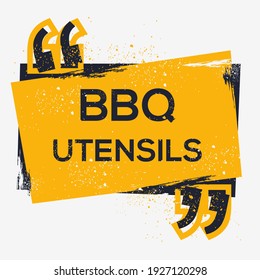 Creative Sign (BBQ utensils) design ,vector illustration.