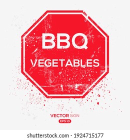 Creative Sign (BBQ vegetables) design ,vector illustration.