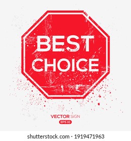 Diseño Signo creativo (mejor elección), ilustración vectorial.