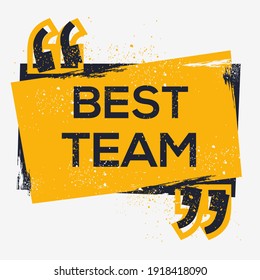 Diseño de signo creativo (mejor equipo), ilustración vectorial.