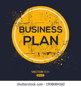 Creative Sign (Business Plan) design ,vector illustration.