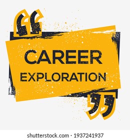 Creative Sign (career Exploration) Design, Vector Illustration.