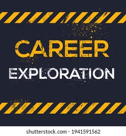 Creative Sign (career Exploration) Design, Vector Illustration.