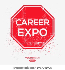 Creative Sign (career Expo) Design, Vector Illustration.