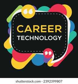 Creative Sign (Career technology) design ,vector illustration.