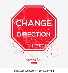 Creative Sign (change direction) design, vector illustration.