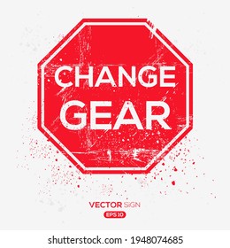 Creative Sign (change gear) design, vector illustration.