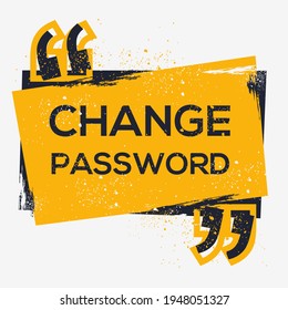 Creative Sign (change password) design, vector illustration.