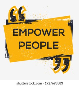 Creative Sign (empower people) design ,vector illustration.