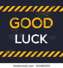 Creative Sign (Good Luck) design ,vector illustration.