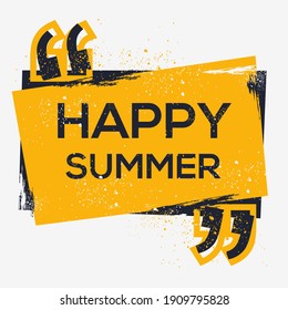 Diseño Signo creativo (verano feliz), ilustración vectorial.
