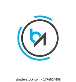 Firma creativa Logotipo de vectores de letras modernas con letras BA