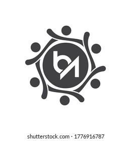 Firma creativa Logotipo de vectores de letras modernas con letras BA
