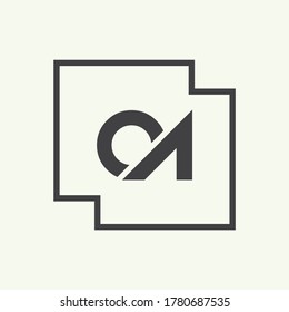 Firma creativa Logotipo de vectores de letras modernas con letras CA