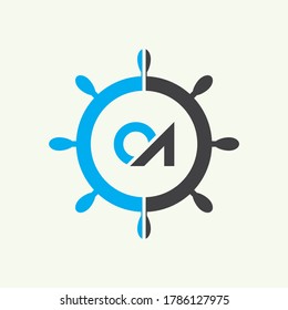 Creative sign Modern Letters Vector Logo With CA Letters
