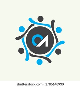 Creative sign Modern Letters Vector Logo With CA Letters
