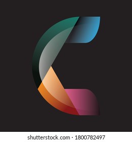 Creative sign Modern Letters Vector Logo With C Letter
