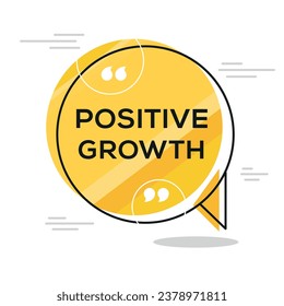 Creative Sign (Positive growth) design ,vector illustration.	