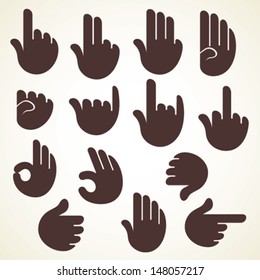 creative sign or signal show by hand finger stock vector