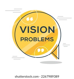 Creative Sign (Vision problems) design, vector illustration.