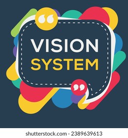 Creative Sign (Vision system) design ,vector illustration.