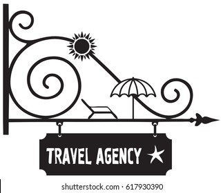 Creative signpost guide to the Travel Agency