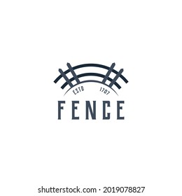 creative silhouette fence with design vector