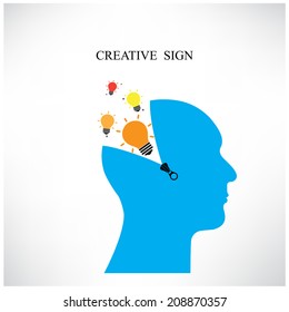 Creative silhouette head background ,design for poster flyer cover brochure ,business idea.vector illustration 