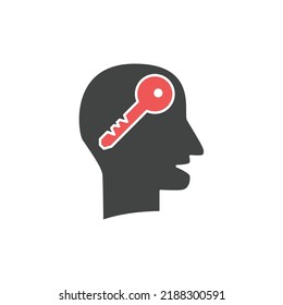 Creative silhouette head idea icons  symbol vector elements for infographic web