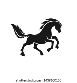 creative silhouette  running horse vector concept