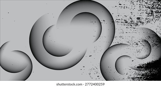 Creative Silver Aesthetic Illustration with 3D Spheres and Roughness