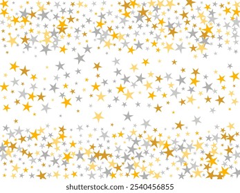 Textura creativa de Vector starburst plateado y dorado. Muchas lentejuelas esteladas Elementos de decoración de año Nuevo. Patrón de explosión de estrella de Boda. Decoración de cartel de Elementos de lentejuelas.