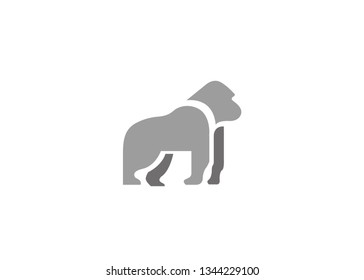 Creative Silverback Logo Vector Silhouette Design Symbol Vector Illustration