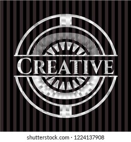 Creative silvery badge