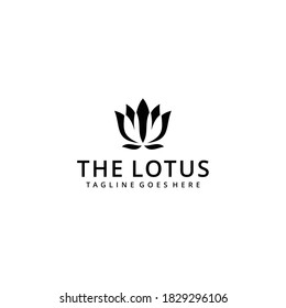 Creative simple abstract Artistic Lotus Flower logo design illustration