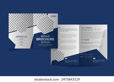 creative simple abstract bifold brochure design template