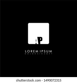 creative simple AP logo letter design in rounded square shape