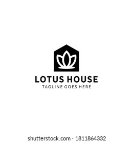 Kreative, einfache künstlerische Lotusblume mit Logo-Design-Illustration