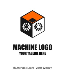Diseño de logotipo de máquina industrial automotriz simple creativa