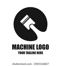 Diseño de logotipo de máquina industrial automotriz simple creativa