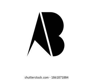 creative simple a and b logo designs and monogram logos