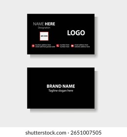 creative simple black business card design template