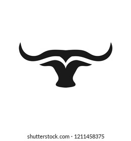 creative and simple bulls horn logo vector