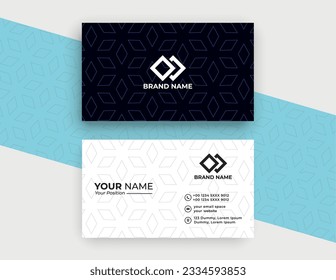 Diseño de tarjetas de visita simple y creativo
