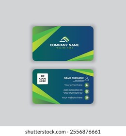 Creative simple business card vector template design.